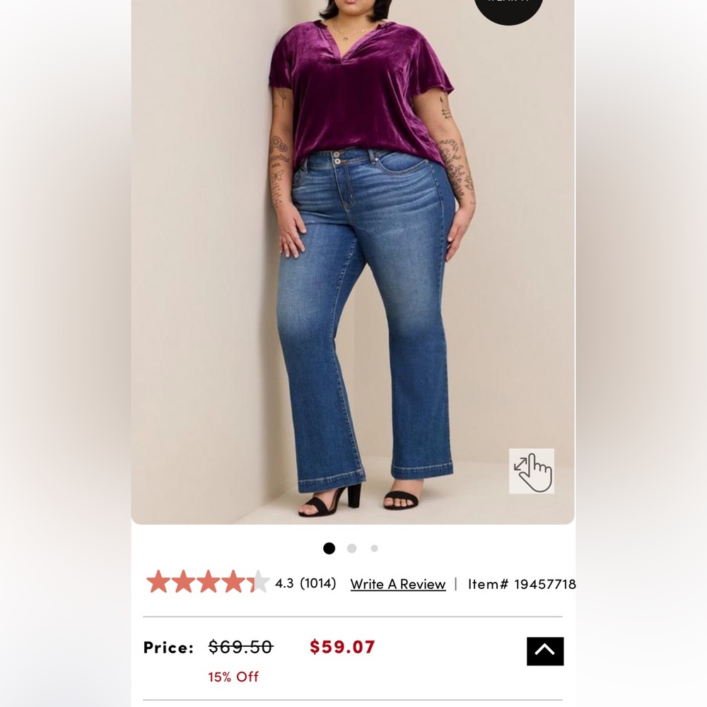 Torrid vintage flare jeans 16